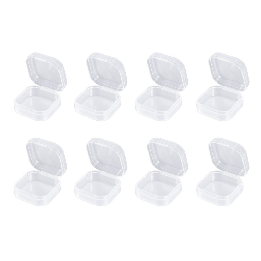 24-Piece Small Clear Plastic Storage Boxes – Mini Rectangular Organizers  
