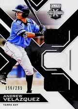 2016 Panini Elite Extra Edition Triple Materials #TM-AV Andrew Velazquez 156/299