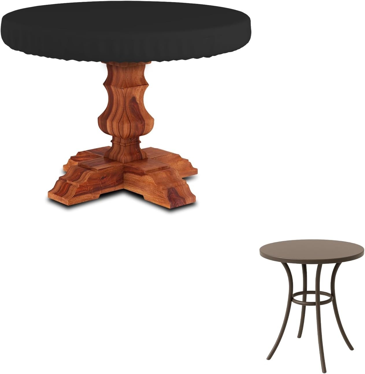 Seal Skin Outdoor Round Table Top Cover, Elite PVC Waterproof & UV-Resistant