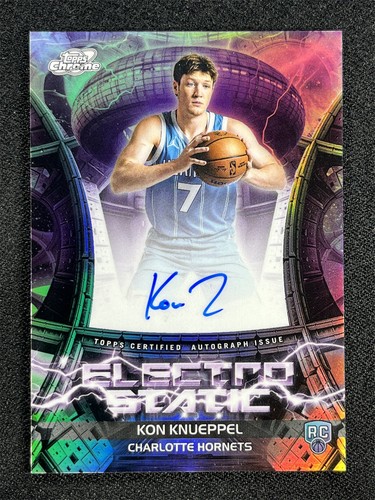 2025-26 Topps Chrome Cosmic Kon Knueppel RC Rookie Elecro Static Signatures Auto