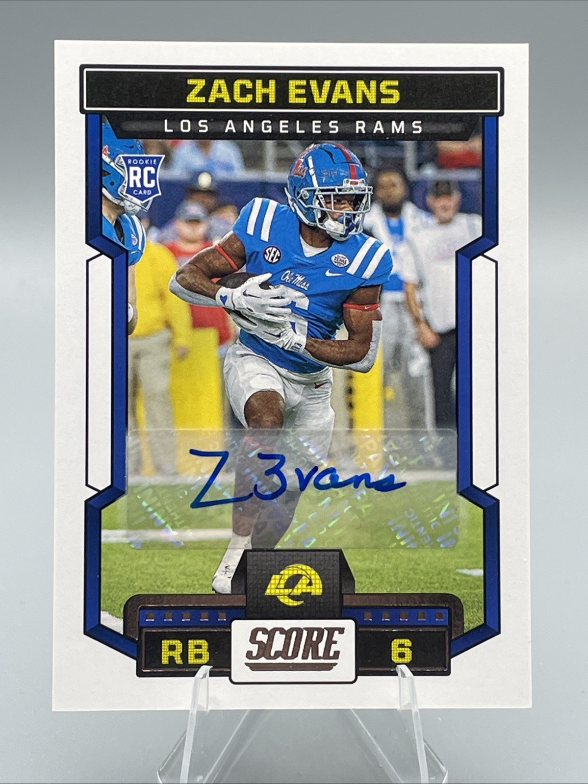 2023 Score Zach Evans Auto Signatures #319 Card