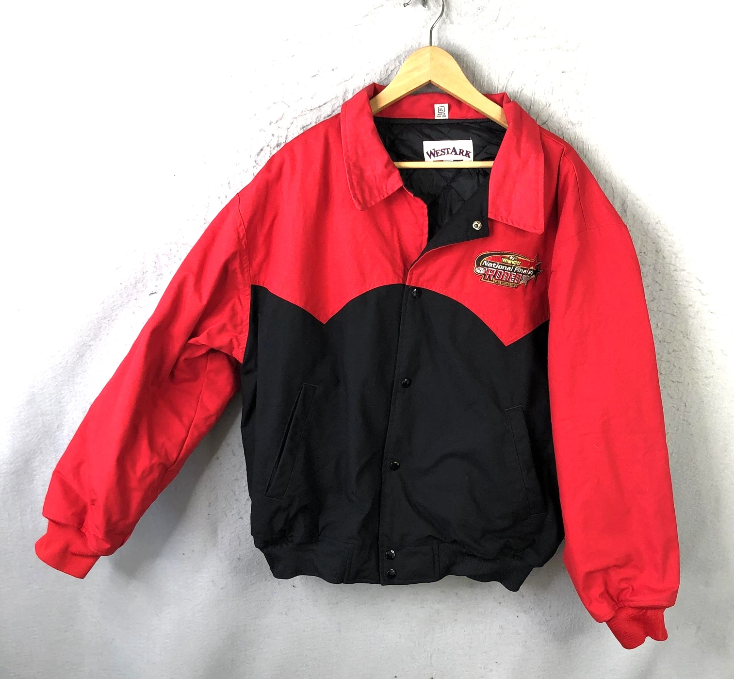 Vintage Wrangler Rodeo Jacket Mens XL Red Black Westark Las Vegas 2003 Western image 1