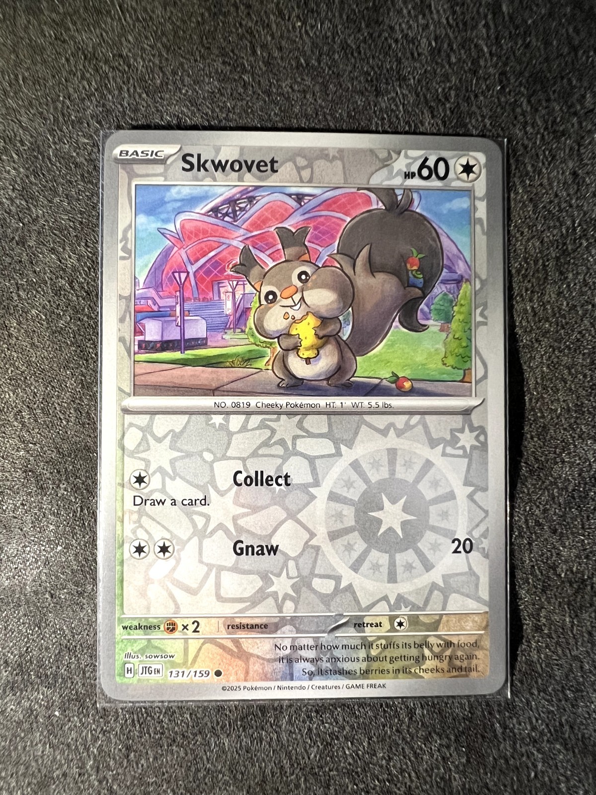 Pokémon TCG Journey Together Skwovet Reverse Holo 131/159 NM