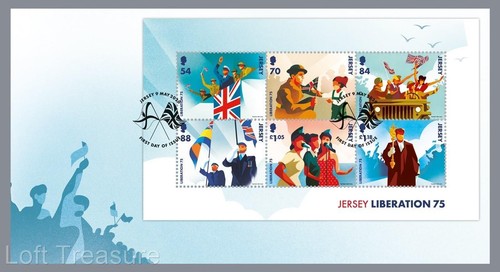 Jersey Stamps "Jersey Liberation - 75 Years" First Day Cover Souvenir Sheet 2020 - Picture 2 of 3