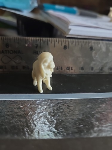 Vintage hand Carved bovine Bone Cocker spaniel? dog miniature nice! - Picture 2 of 7