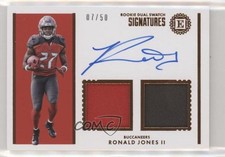 2018 Panini Encased Rookie Dual Swatch Signatures 7/50 Ronald Jones II Auto 8k4