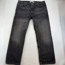Levi's 505 Jeans Men  s 38x30 Fade Black Wash Straight Leg Red Tab Vintage