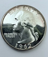 1962 GEM PROOF 90% SILVER WASHINGTON QUARTER 25¢  #2127