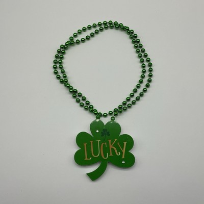 Light Up Lucky Three Leaf Clover Necklace