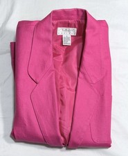 Talbots Petites Pink Linen Blazer 6 Women's Notch Lapel Two-Button