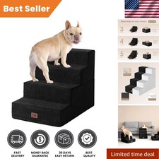 Convenient Washable 4-Step Pet Stairs   Indoor Non-Slip Ramp for Easy Pet Access