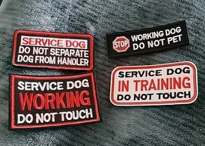 4 Service Dog Patches  for Dog  Service 