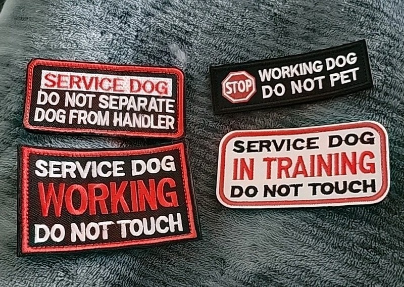 4 Service Dog Patches  for Dog  Service 