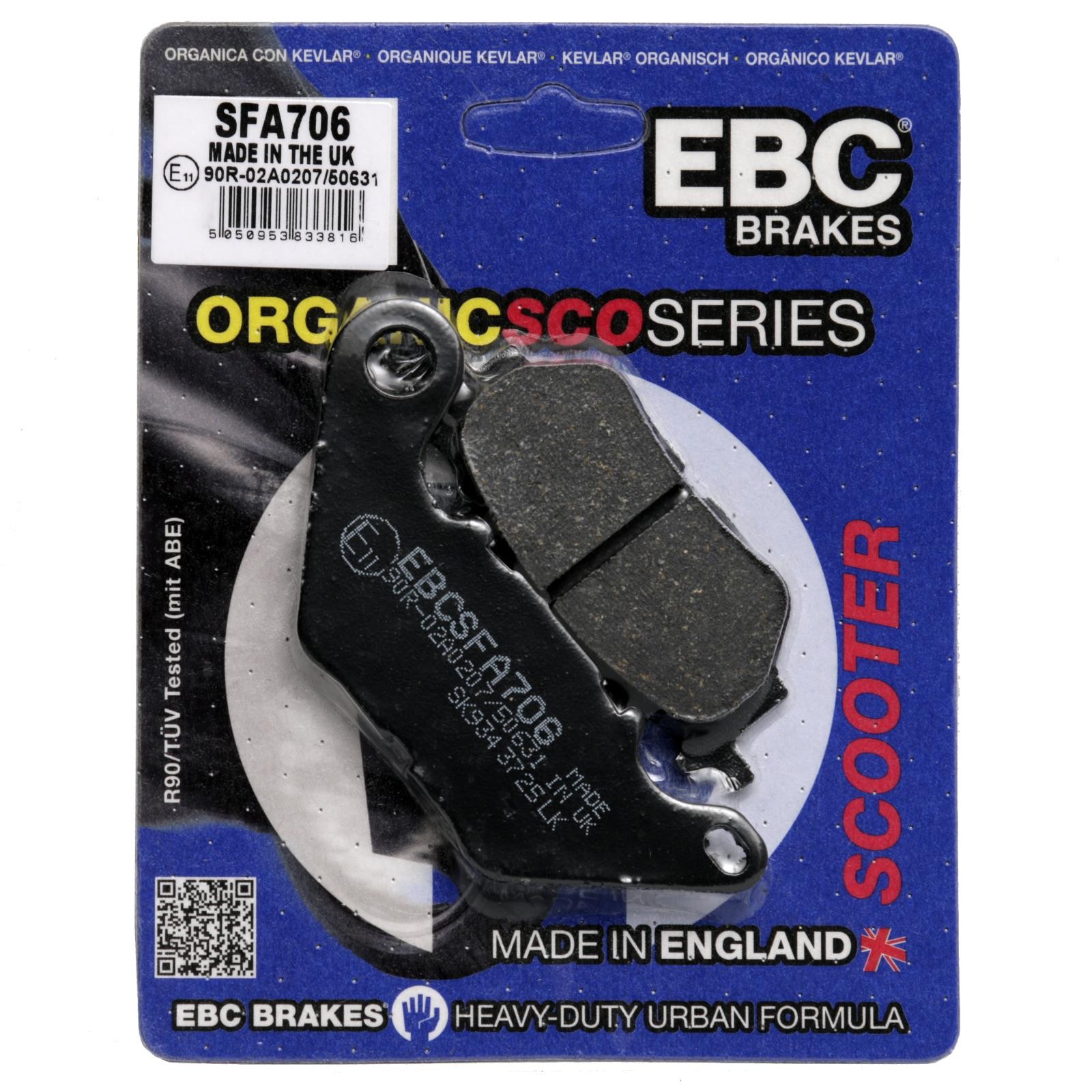EBC Scoot Org Brake Pads BK E327 Rear Right for Yamaha X-Max 125 Tech Max 19-22 - Image 2