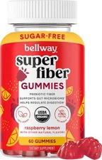 Bellway Super Fiber Gummies for Adults - Sugar Free Organic Fiber Supplement 4g