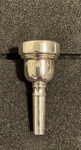 Pickett Brass Size 6 Small Shank Trombone Mouthpiece Silver Plated USA