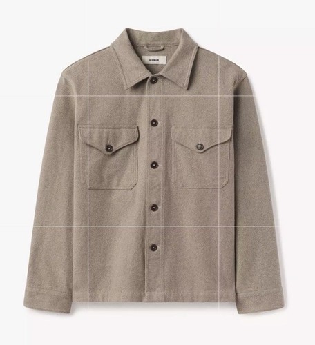 Buck Mason Flannel Blanket Field Jacket Shirt Cotton M Heather Oat - Picture 2 of 13