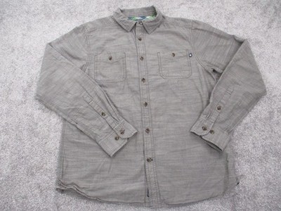 North Face Shirt Mens Medium Button Up Long Sleeve Double Pocket Casual Outdoor