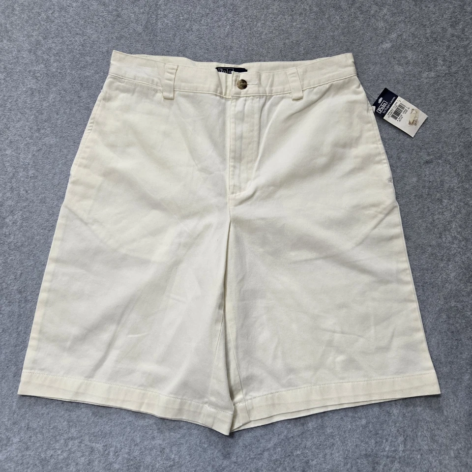 Pantalones Cortos Polo Ralph Lauren Niños Talla 14 Crema Clásicos Chino Algodón Informales Nuevas Etiquetas Foto 2 de 4