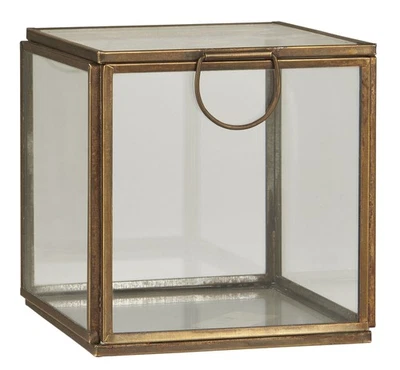 Ib Laursen Glasbox Utensilienbox Glas Schachtel Schatulle Dose Messing 08059-17 - Bild 1 von 4