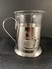 BergHoff INTL Belgium French Press Stainless Steel Glass Cup