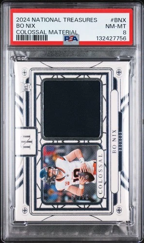 2024 NATIONAL TREASURES COLOSSAL MATERIALS #BNX BO NIX ROOKIE 34/49 PSA 8