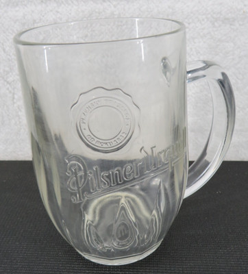 Pilsner Urquell Embossed Beer Mug Glass