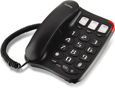 Landline Phones for Seniors, Corded Big Button Phone with Photo Speed Dial, Volu