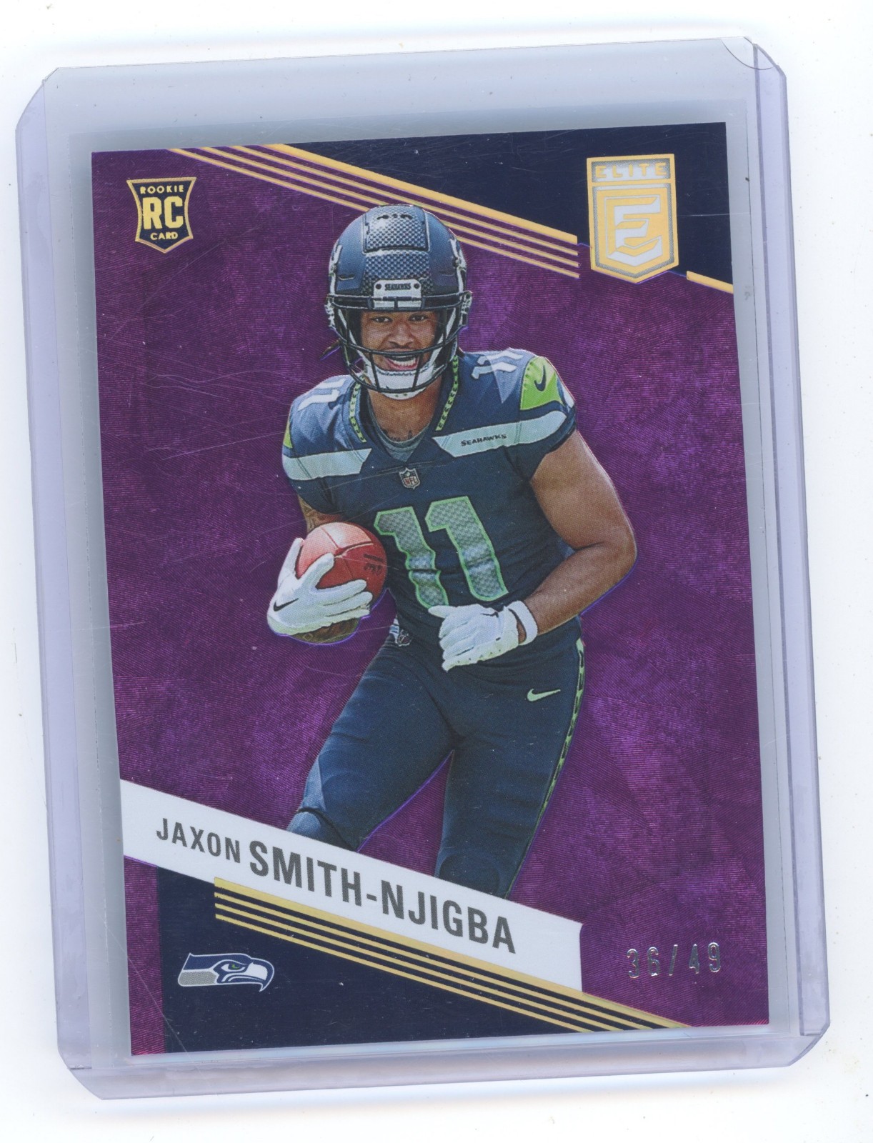 2023 Donruss Elite Jaxon Smith-Njigba RC 36/49 PURPLE Parallel Seahawks #151