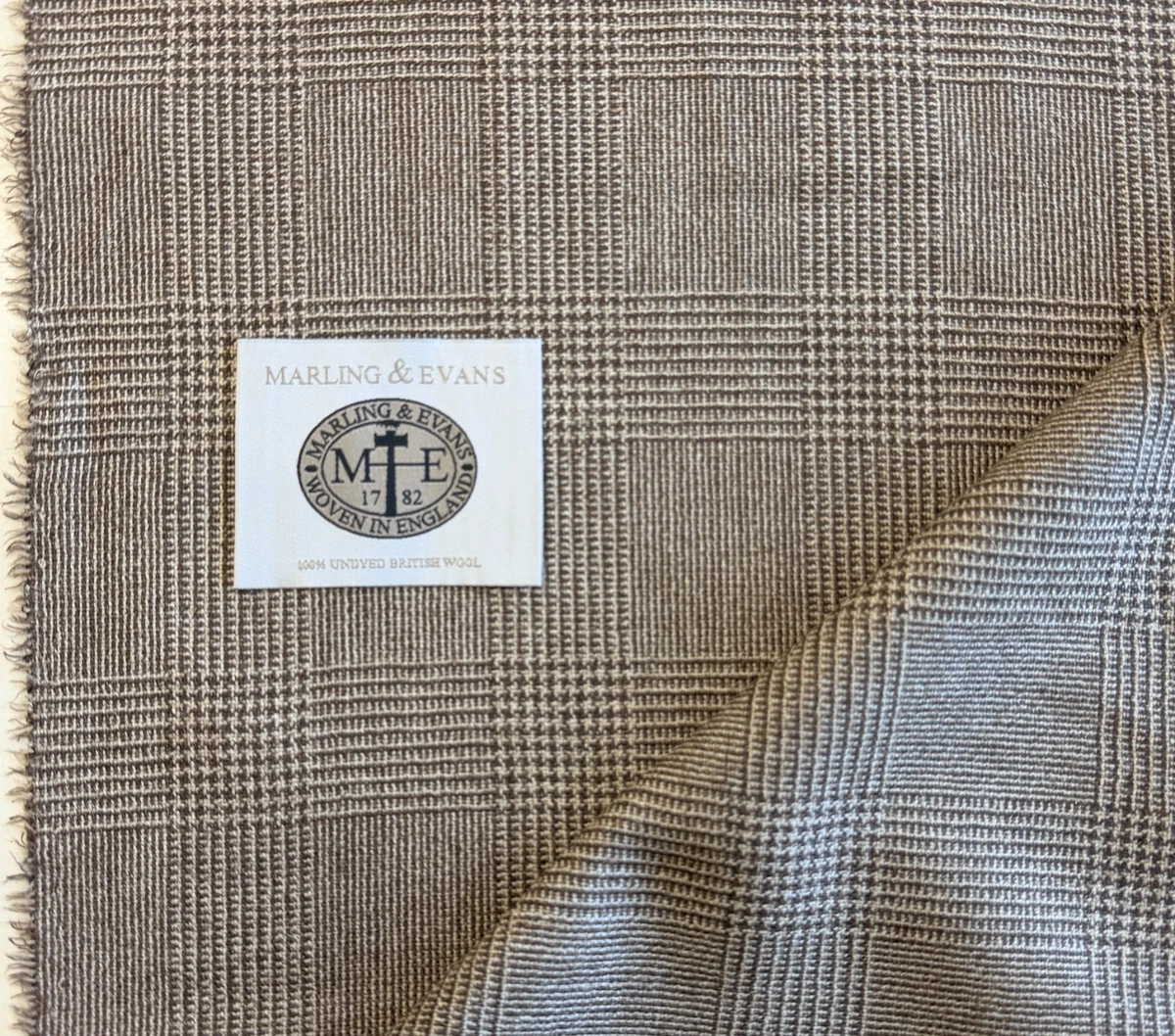Marling Evans Undyed wool Glen check Made in Huddersfield England