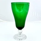 Vintage Anchor Hocking Glass Bubble Inspiration Forest / Emerald Green  Iced Tea