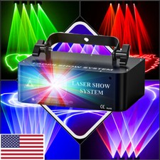 500mW DMX RGB LED Laser Beam Scanner Projector DJ Party Stage Laser Light Show