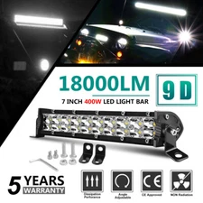 7"14"20"26"32" Dual Row LED Light Bar DRL Spot Flood for UTV ATV Truck UTE Boat
