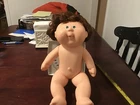 Vintage Cabbage Patch Splashing plastic body blue eyes brown hair