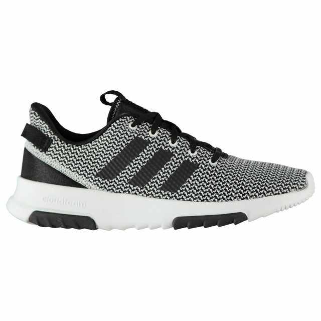 black and white adidas cloudfoam