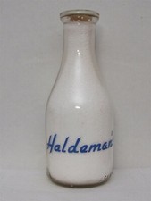 TRPQ Milk Bottle Haldeman Haldeman's Dairy Winchester VA FREDERICK COUNTY 1953