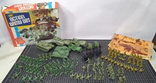 Vintage PP ACTION ARMY SET Processed Plastics 87 Soldiers & 6 Vehicles & 5 Guns