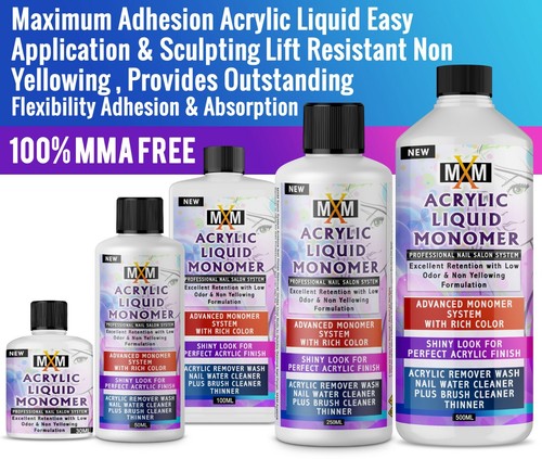 MXM NAGELFORMUNG ACRYL FLÜSSIGES MONOMER SALON HOHE QUALITÄT UK schnelle Lieferung - Bild 1 von 8