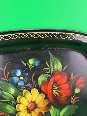 GRAND PLAT PLATEAU Decore Peinture Russe Ussr Carton Bouilli Papier
