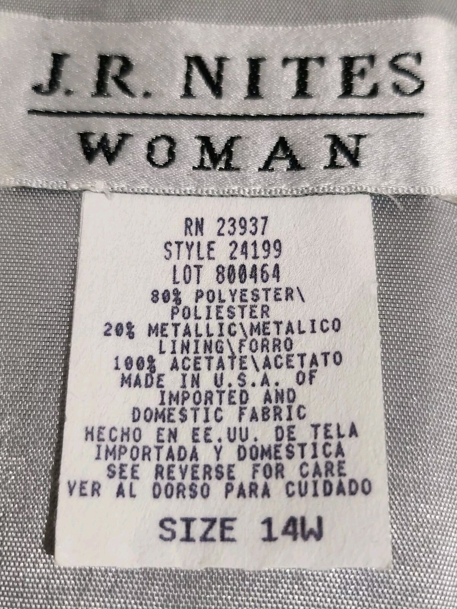J.R Nites by Carol Lin women's blazer Sleeveless Top Size 14W (1X