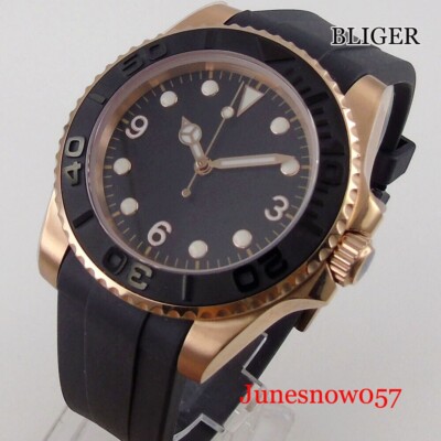 Rose Gold Coated Dress Sapphire Glass Japan MIYOTA 8215 Automatic Men Watch