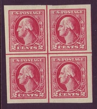 532 ( 2c Offset Imperf - Type IV ) - CENTER LINE BLOCK - BIG MARGINS - A BEAUTY!