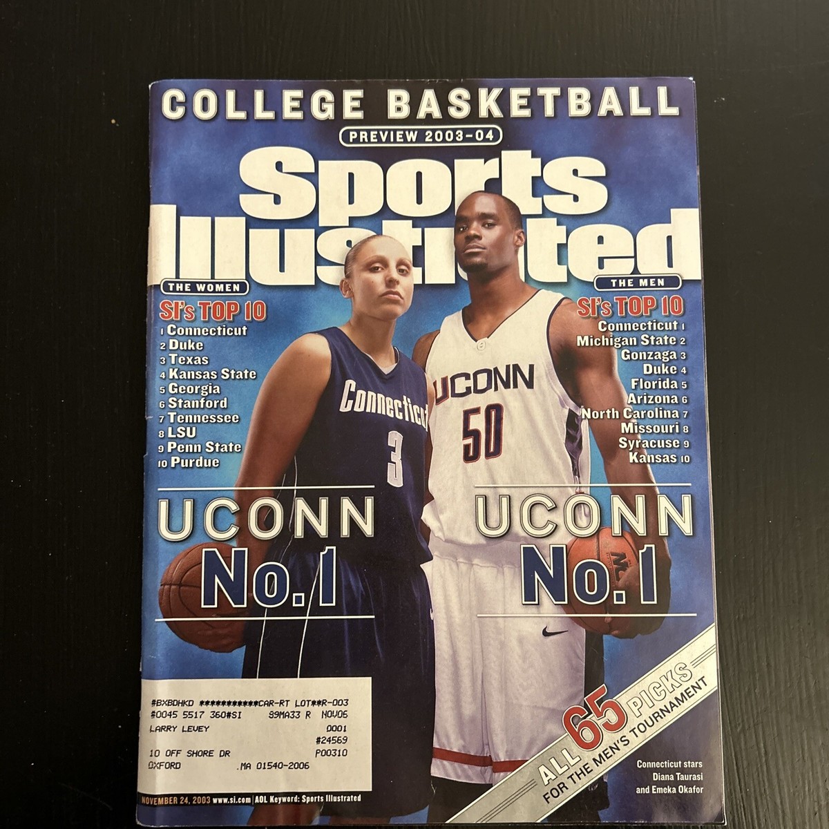 Emeka Okafor Diana Taurasi UCONN No. 1 Basketball Sports