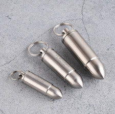 Titanium Waterproof Medicine Pill Bottles Necklace Pendants Perfume Bottles Box