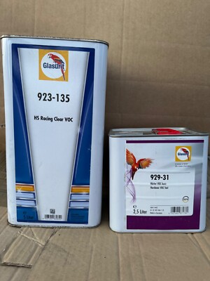 Glasurit 2K Racing Clear Lacquer Pack  5lt 923-135 Clear & 2.5lt 929-31 Fast