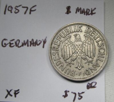 1957-F Germany 1 Mark XF Coin AD939 | eBay