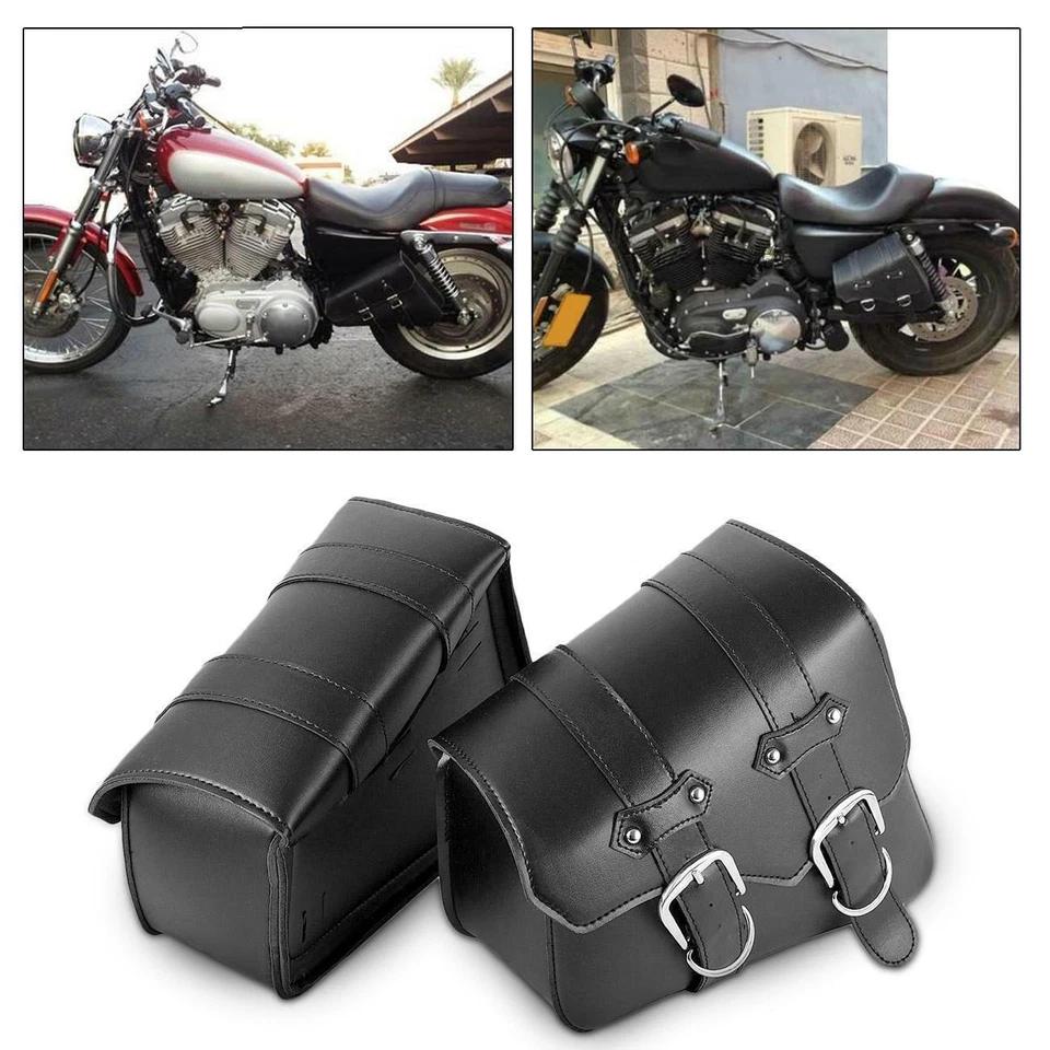 Alforjes de motocicleta para Harley Sportster XL 883 1200 bolsas de selim laterais - Imagem 2 de 4