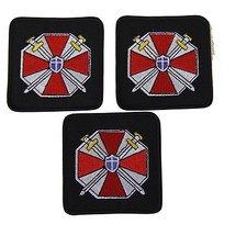 Resident Evil Umbrella Corporation with Swords Shield Embroidered Patch Set of 3