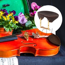 Ebony 4/4 Violin Chinrest Centered Mounting Part for Music Lover Set of 6 Black