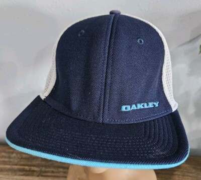 Oakley Baseball Cap Fitted S/M A-Flex Navy White Aqua Blue